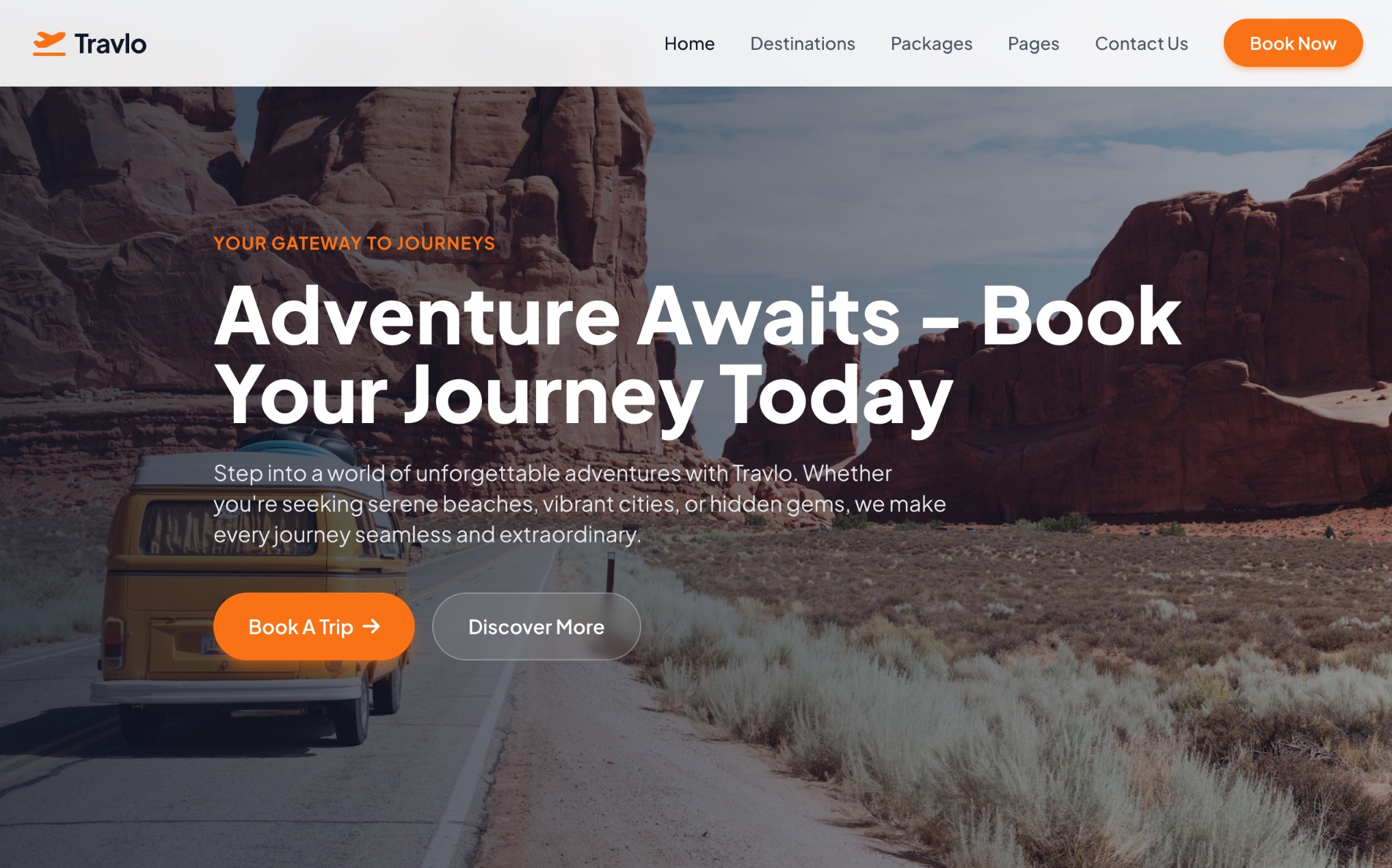 Travlo Landing Experience project visual